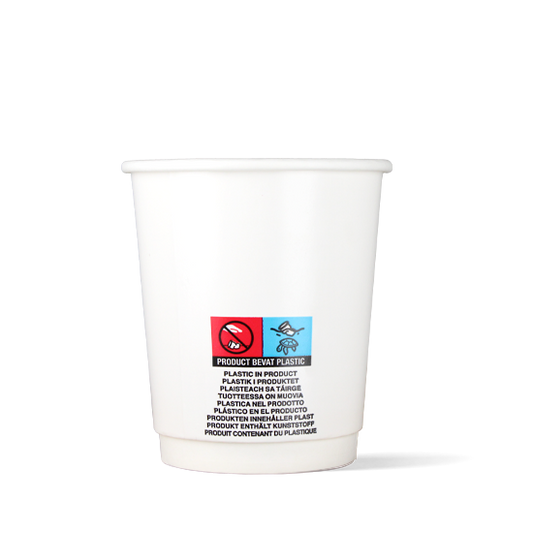 Cappuccino-Becher - Doppelwandig - Weiss - 230cc/8oz - ab 500 Stück