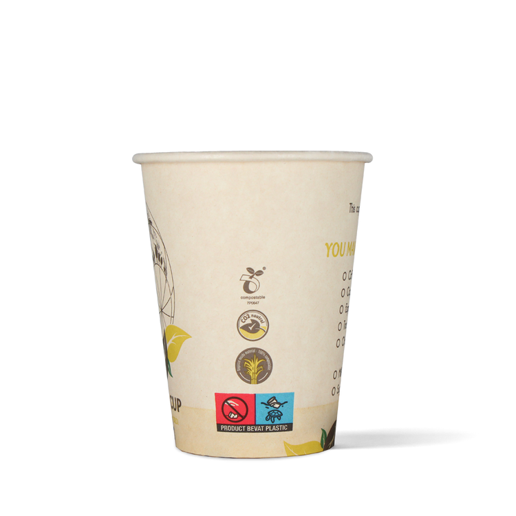 Latte-Becher Eco Kind 360cc / 12oz - Zuckerrohr - ab 1.000 Stück