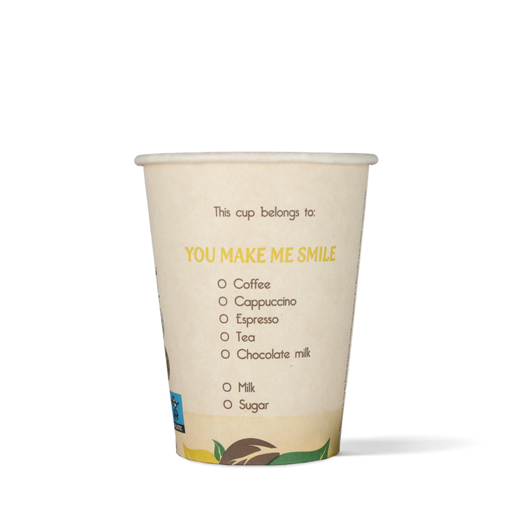 Latte-Becher Eco Kind 360cc / 12oz - Zuckerrohr - ab 1.000 Stück