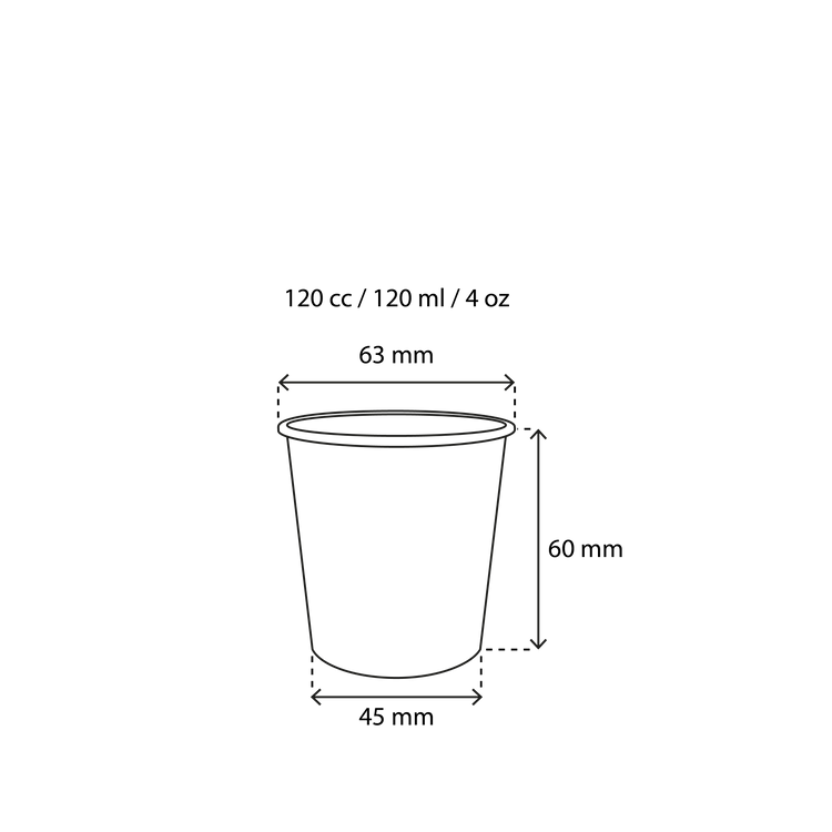 Espresso-Becher Weiß 120cc/4oz - ab 1.000 Stück