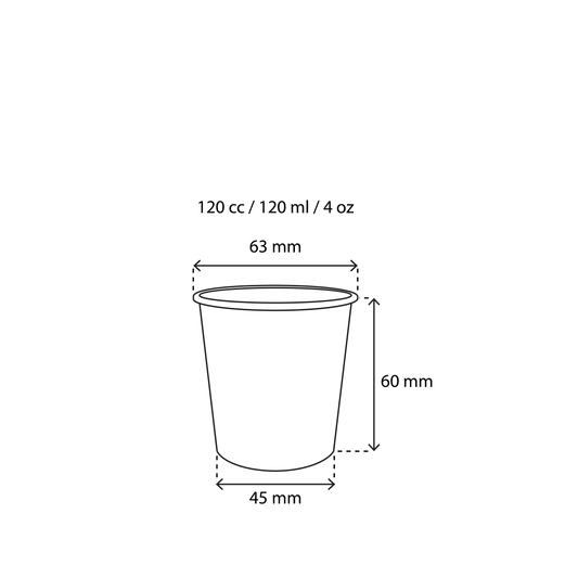 Espresso-Becher bedruckt Full Color (CMYK) 120cc/4oz ab 1.000 Stück