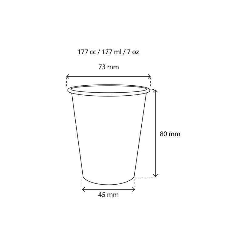 Kaffeebecher Schwarz - Doppelwandig riffel - 177cc/7oz - ab 500 Stück