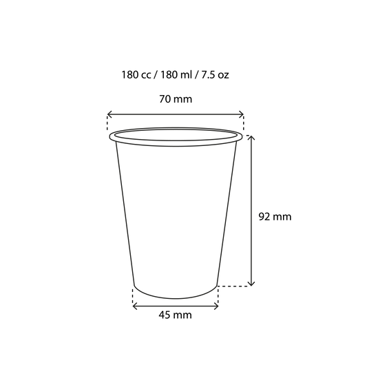 Kaffeebecher bedruckt Full-Color (CMYK) 180cc/7.5oz ab 1.000 Stück