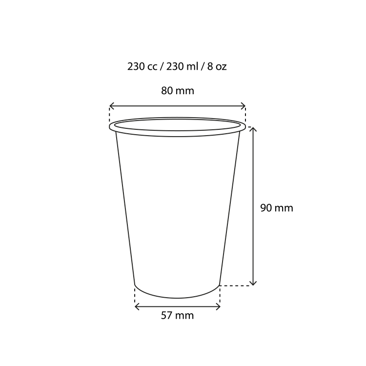 Cappuccino-Becher FSC® Kraft 230cc/8oz ab 1.000 Stück