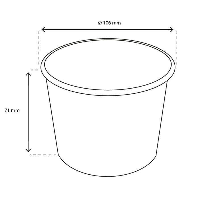 Eisbecher Weiß 360cc/12oz - ab 1.000 Stück
