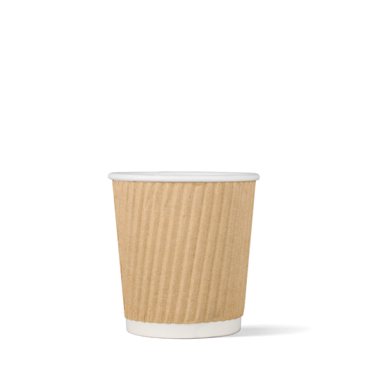 Espresso-Becher Kraft - doppelwandig Riffel 120cc/4oz - ab 500 Stück