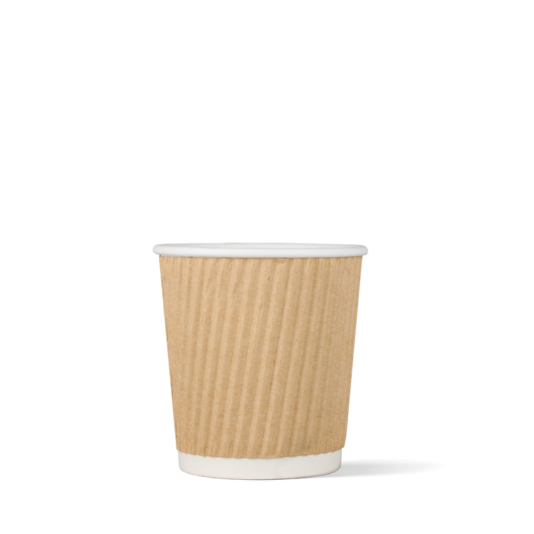 Espresso-Becher Kraft - doppelwandig Riffel 120cc/4oz - ab 500 Stück
