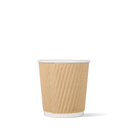 Espresso-Becher Kraft - doppelwandig Riffel 120cc/4oz - ab 500 Stück