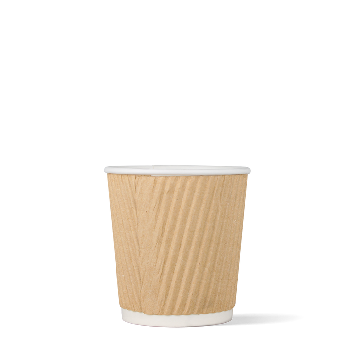 Espresso-Becher Kraft - doppelwandig Riffel 120cc/4oz - ab 500 Stück