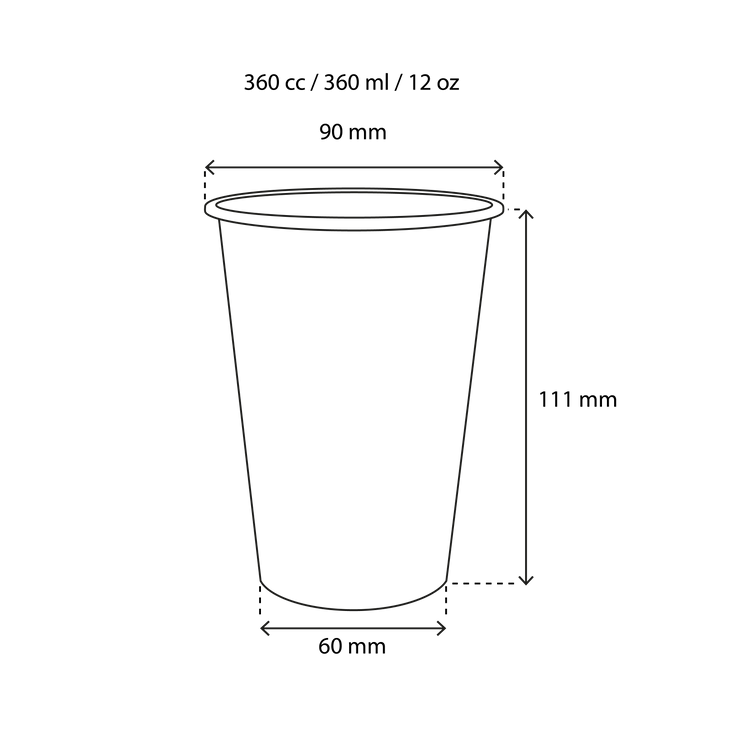 Latte-Becher Luxury 360cc/12oz - ab 1.000 Stück