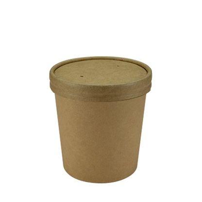 Soepbeker KRAFT PLA BRUIN 12 oz / 360 cc - 90 mm - 500 st/ds - Goedkopekoffiebekers.nl (6978960556191)