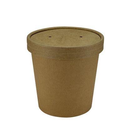 Soepbeker KRAFT PLA BRUIN 12 oz / 450 cc - 98 mm - 500 st/ds - Goedkopekoffiebekers.nl (6978960752799)