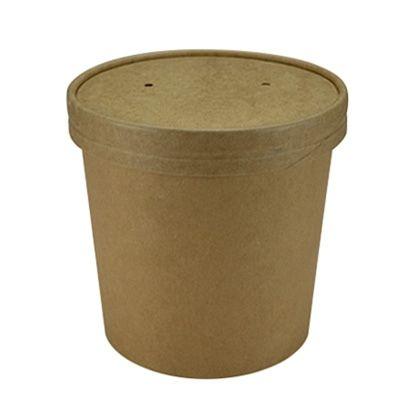 Soepbeker KRAFT PLA BRUIN 26 oz / 750 cc - 118 mm - 500 st/ds - Goedkopekoffiebekers.nl (6978960818335)