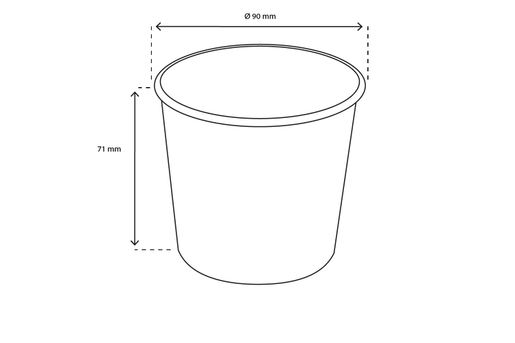 Eisbecher FSC® Schwarz 360cc/12oz - ab 1.000 Stück