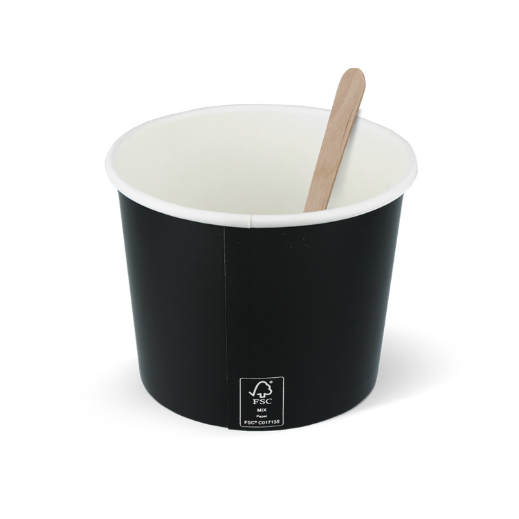 Eisbecher FSC® Schwarz 300cc/10oz - ab 1.000 Stück