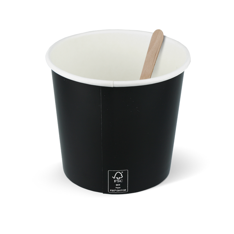 Eisbecher FSC® Schwarz 360cc/12oz - ab 1.000 Stück