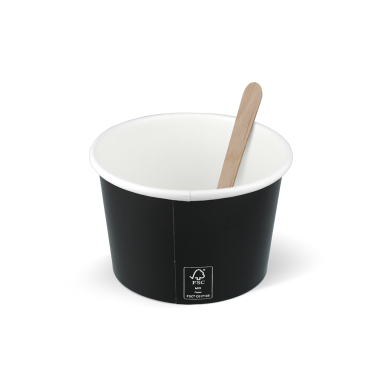 Eisbecher FSC® Schwarz 230cc/8oz - ab 1.000 Stück