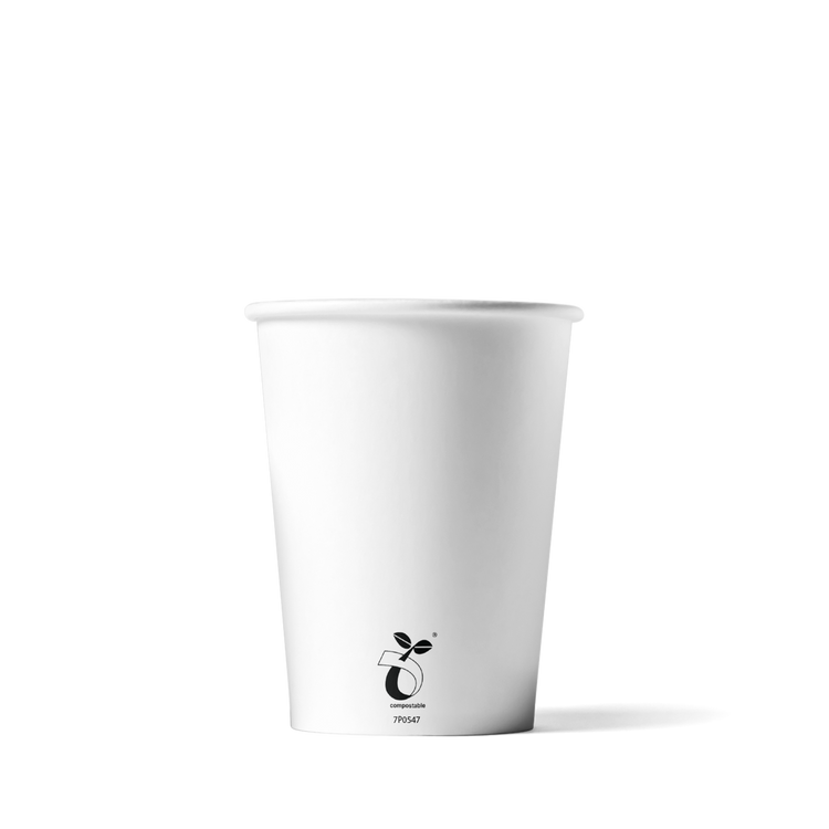 Cappuccino-Becher Biologisch abbaubar Weiß 230cc/8oz 1.000 Stück