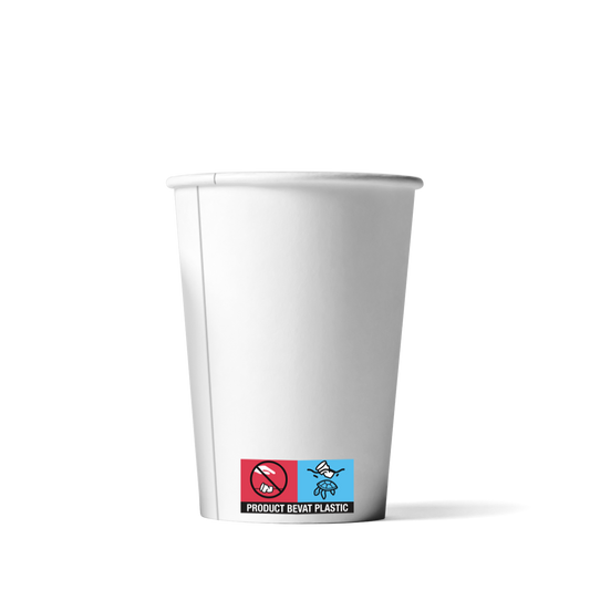 Latte-Becher Biologisch abbaubar Weiß 360cc/12oz ab 1.000 Stück