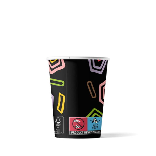 Cappuccino-Becher - Love, Relax, Coffee - 230cc/8oz - ab 1.000 Stück