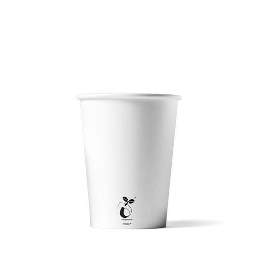 Cappuccino-Becher Biologisch abbaubar Weiß 230cc/8oz 1.000 Stück