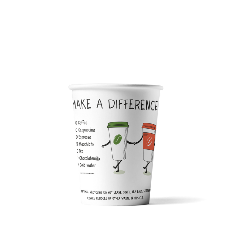 Make a difference - Kaffeebecher 180cc/7.5oz - ab 2.500 Stück