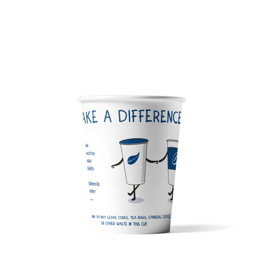 Make A Difference - Cappuccino Becher 230cc/8oz - ab 1.000 Stück